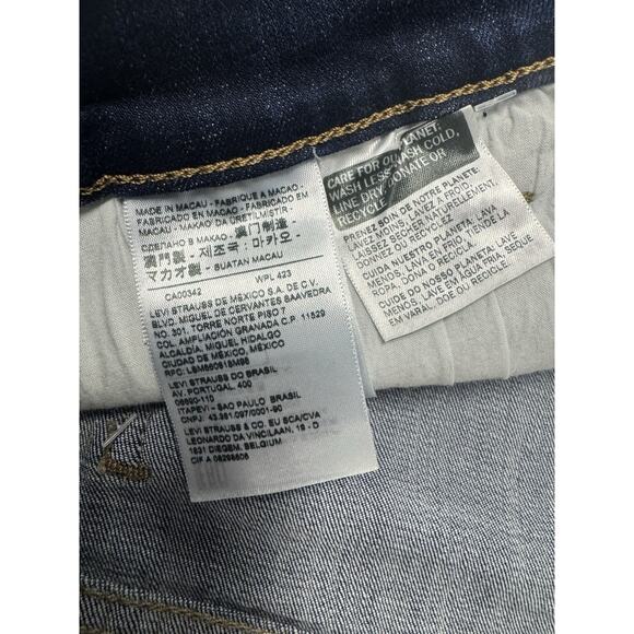 NWT Levi's 711 Women's 24W Mid Rise Slim Through Hip Thigh Skinny Blue Jeans - Picture 11 of 15